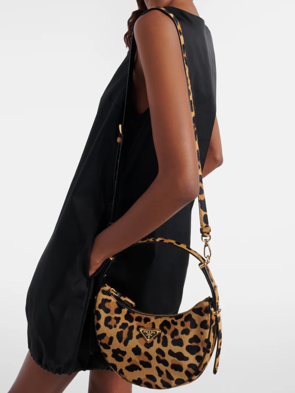 Prada Arqué Leopard Shoulder Bag - Picture 2 of 5